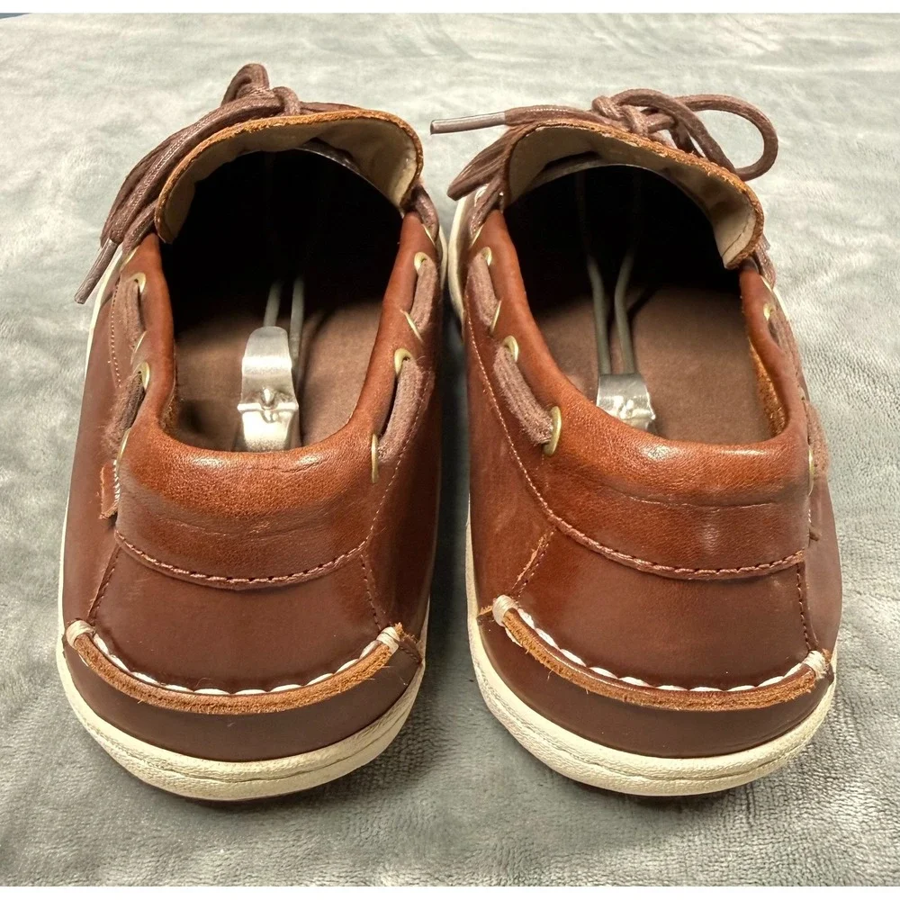 Cole Haan Boat Shoes Mens 10M Brown Leather Lace Up Deck Casual